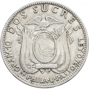 Ecuador, 2 Sucres 1928, Philadelphia