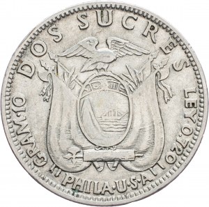 Ecuador, 2 Sucres 1928, Philadelphia
