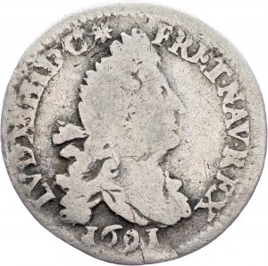 Luigi XIV, 4 Sols 1691, A