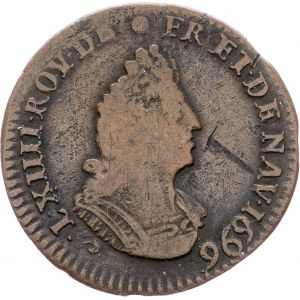 France, Liard 1696, L