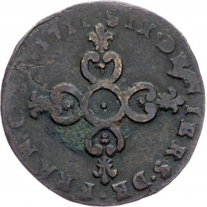 Francia, 6 denari 1711, N