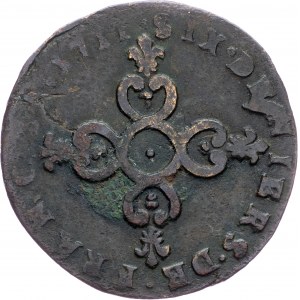 France, 6 Deniers 1711, N