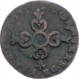 Francúzsko, 6 Deniers 1711, N