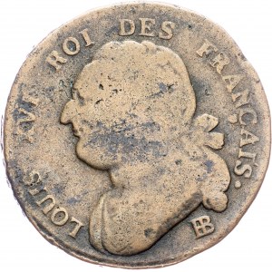 France, 12 Deniers 1792, BB