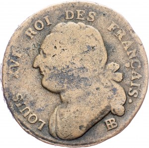 France, 12 Deniers 1792, BB