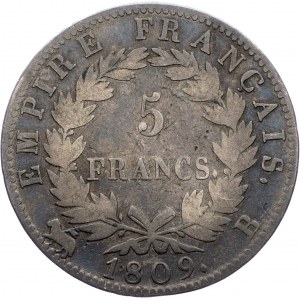 Francúzsko, 5 frankov 1809, Rouen