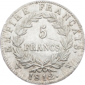 Napoleon I., 5 franków 1812, W