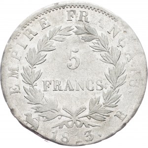 Napoleon I., 5 franków 1813, B