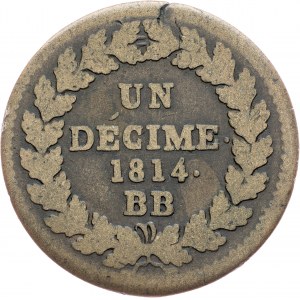 L, 1 Decime 1814, BB
