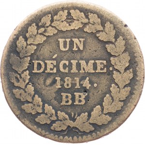 Frankreich, 1 Dezime 1814, BB