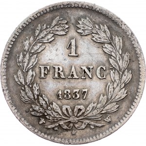 Louis Phillip, 1 Franc 1837, W