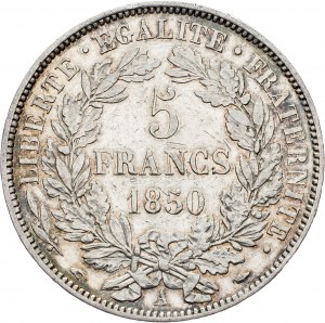 Francia, 5 franchi 1850, A