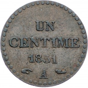 Francie, 1 Centime 1851, A