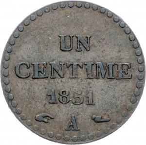 Francie, 1 Centime 1851, A