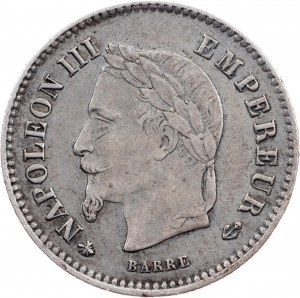 Napoleone III, 20 centesimi 1867, A