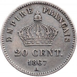 Napoleon III., 20 Centimes 1867, A
