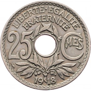 Francja, 25 centów 1918 r.