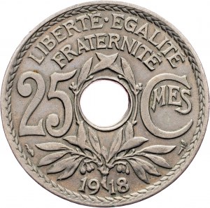 Francia, 25 centesimi 1918