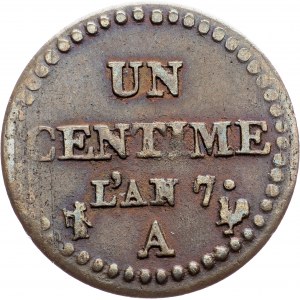 France, 1 centime 1798-1799