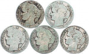 Francia, 50 centesimi 1881, 1882, 1887, 1888, 1895