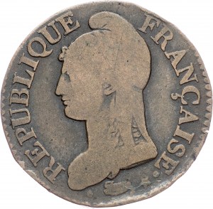 France, 5 Centimes AN 5, A