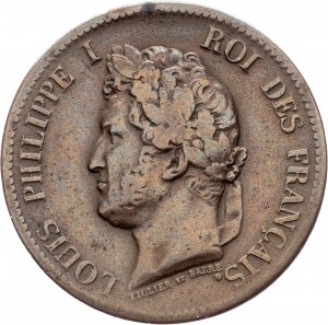 Francúzske kolónie, 5 centov 1841