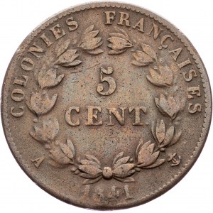 Colonie francesi, 5 centesimi 1841