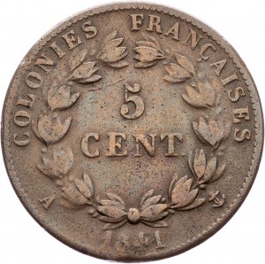 Colonie francesi, 5 centesimi 1841