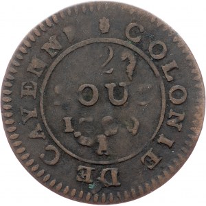 French Guiana, 2 Sous 1789