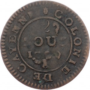 French Guiana, 2 Sous 1789