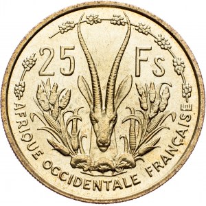 Francúzska západná Afrika, 25 frankov 1956, Paríž