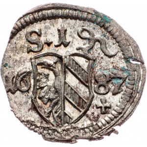 Německo, 1 Pfennig 1687, Norimberk