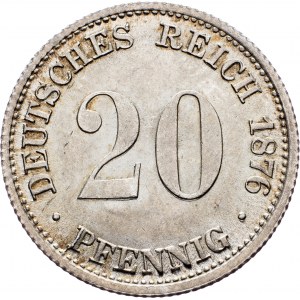 Germania, 20 Pfennig 1876, Monaco di Baviera