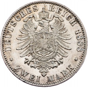 Allemagne, 2 Mark 1888, A