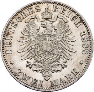 Allemagne, 2 Mark 1888, A