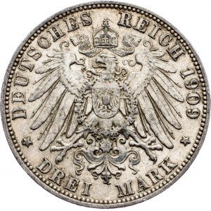 Allemagne, 3 Mark 1909, E