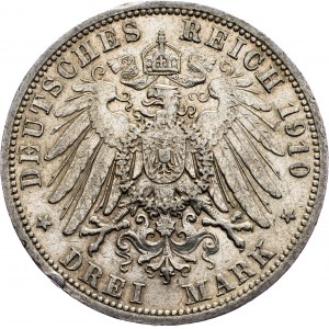 Deutschland, 3 Mark 1910, A