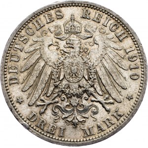 Allemagne, 3 Mark 1910, A