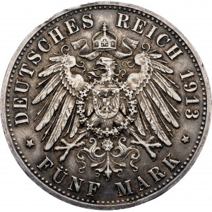 Allemagne, 5 Mark 1913, A