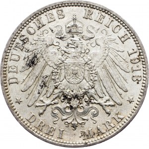 Germany, 3 Mark 1913, J
