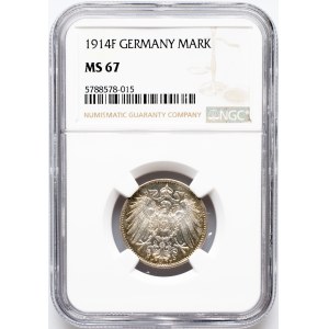 Deutschland, 1 Mark 1914, F