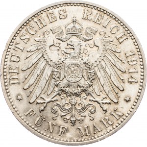 Deutschland, 5 Mark 1914, E