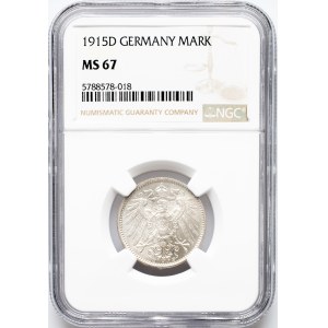 Deutschland, 1 Mark 1915, D