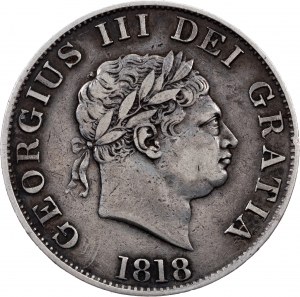 Juraj III., 1/2 koruny 1818