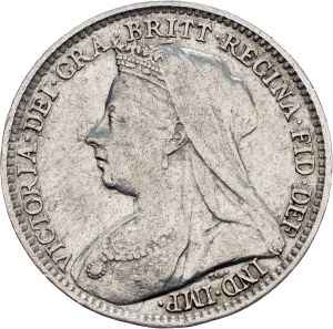 Velká Británie, 3 pence 1896