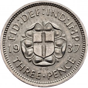 Grande-Bretagne, 3 pence 1937