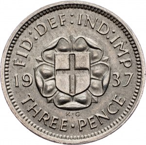 Veľká Británia, 3 pence 1937