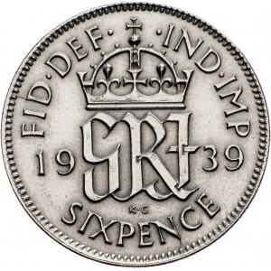 Great Britain, 6 Pence 1939