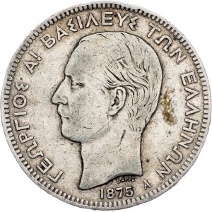 Řecko, 5 drachmai 1875, Paříž