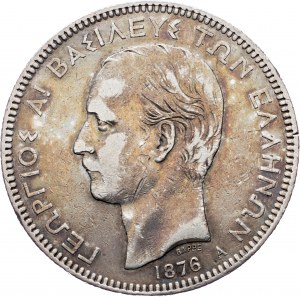 Řecko, 5 drachmai 1876, Paříž